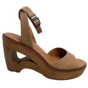 Lucky Brand Wyndin Sculpted Sandal In Tan Leather Women's 9.5M